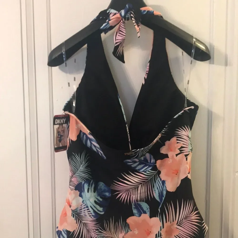 DKNY Tropical Halter Swimsuit - Picture 5 of 7